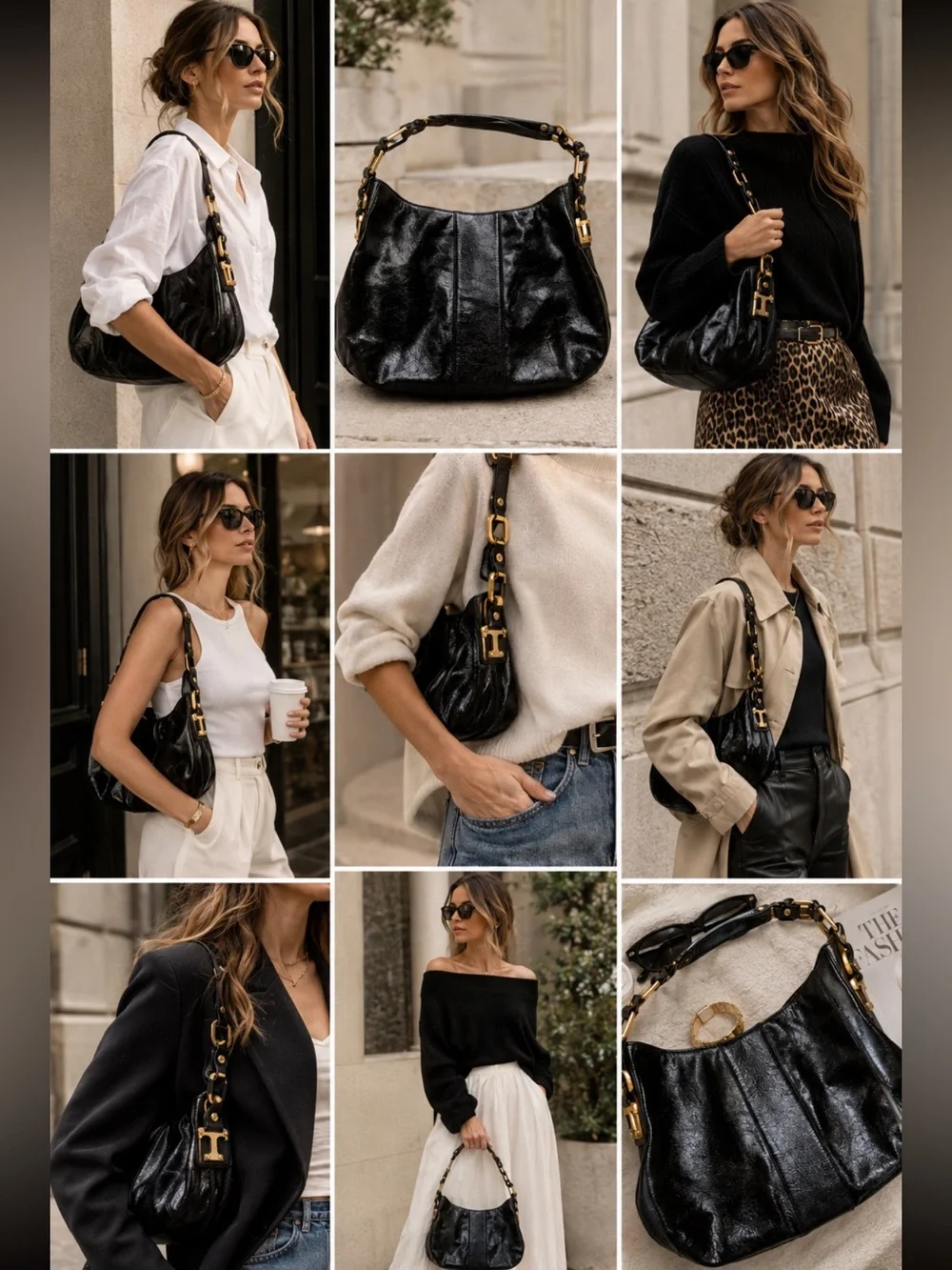 🔥TORY BURCH 🔥 Black Leather Hobo NICO Bag price firm!
